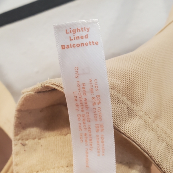 Cacique 38F Lane Bryant Lightly Lined Balconette Bra Cream Beige Nude - Picture 4 of 6